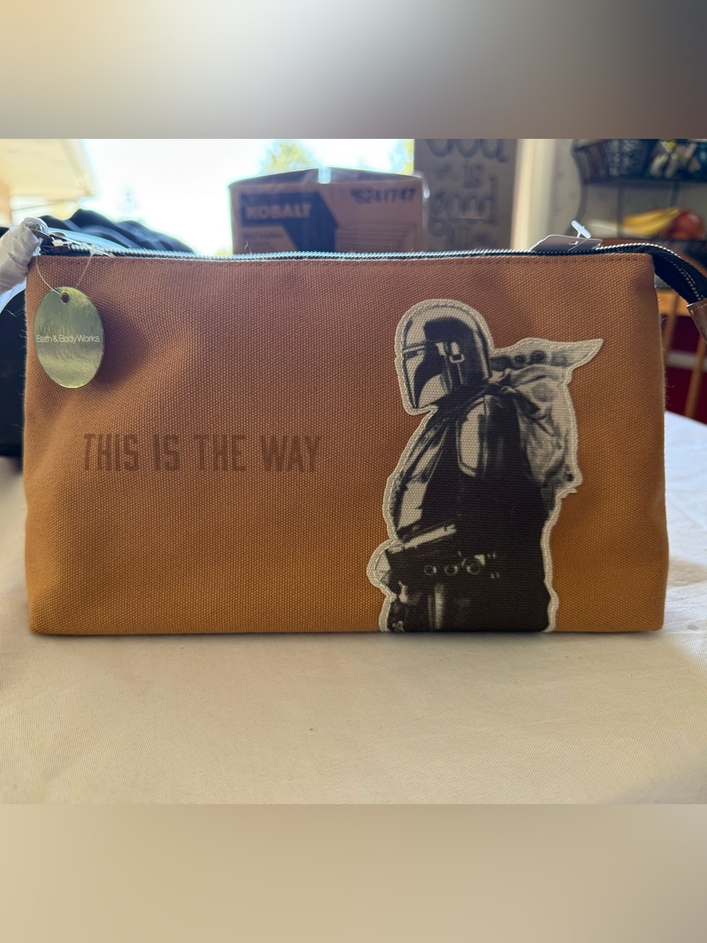 Bath & Body Works Men’s Brown Toiletry Pouch with Mandalorian Graphic